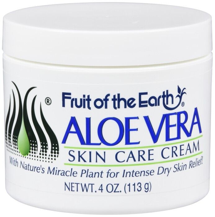 Fruit Of The Earth Aloe Vera Skin Care Cream Intense Dry Skin Relief 4oz 6 Pack