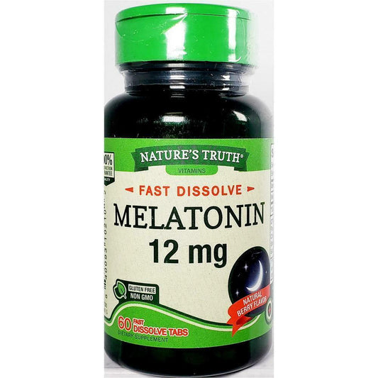 Natures Truth Fast Dissolve Melatonin 12mg 60 Tablets