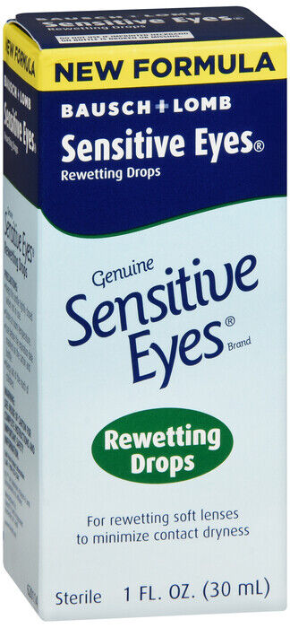 BAUSCH+LOMB SENSITIVE EYES REWETTING DROPS 1OZ