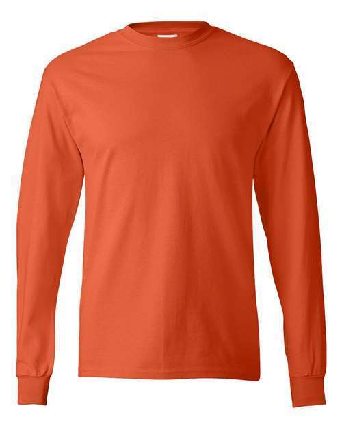 Hanes Brand  6 oz. 100% Cotton Long Sleeve T-Shirt Mens S-3XL Tagless Tee