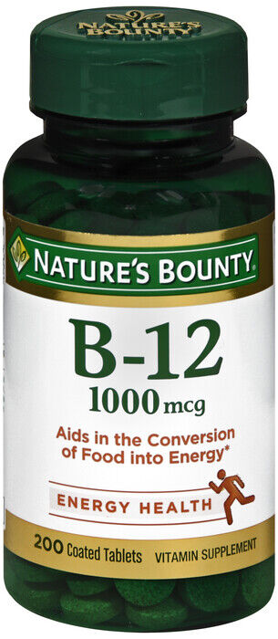 NATURE'S BOUNTY VITAMIN B-12 1000MCG VALUE SIZE TAB 200CT