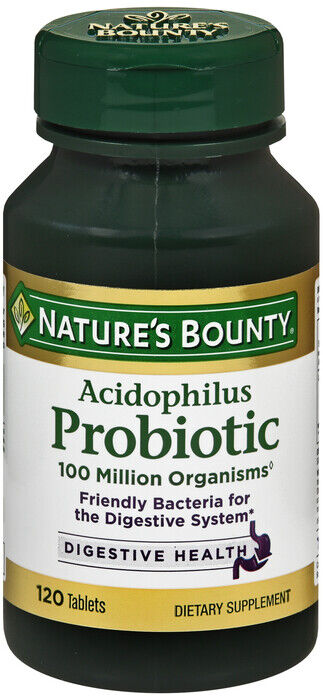 ACIDOPHILUS PROBIOTIC TAB 120CT NATURES BOUNTY  3 X 120