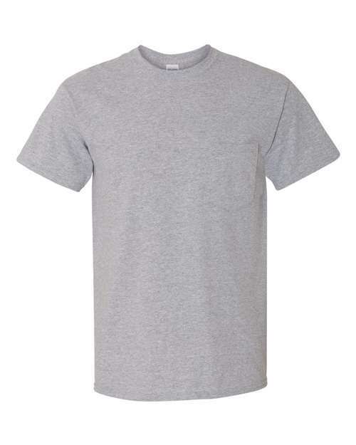 Gildan 5300 Mens Short Sleeve Heavy Cotton Crew Neck  T-Shirt With Pocket