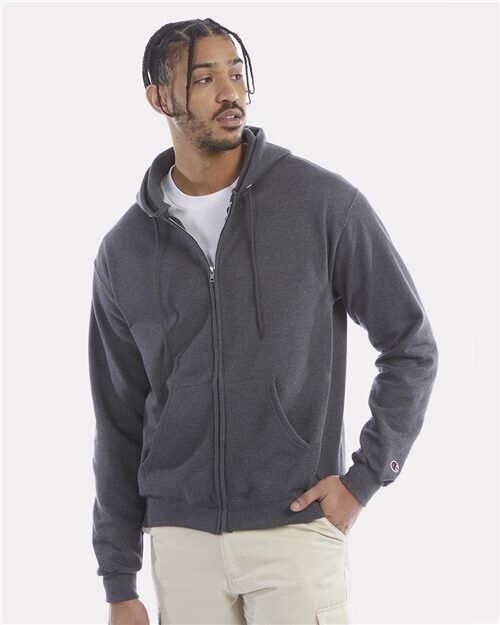 Champion Men Powerblend Full-Zip Hooded Sweatshirt S800