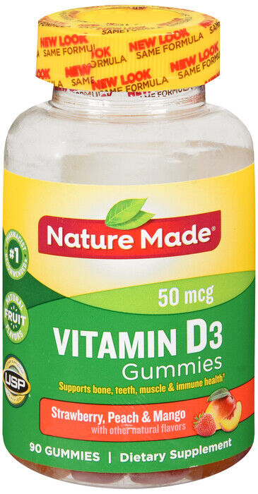 VIT D 2000IU GUMMIE 90CT NAT MADE   cholecalciferol (vitamin D3) ORAL TAB CHEW