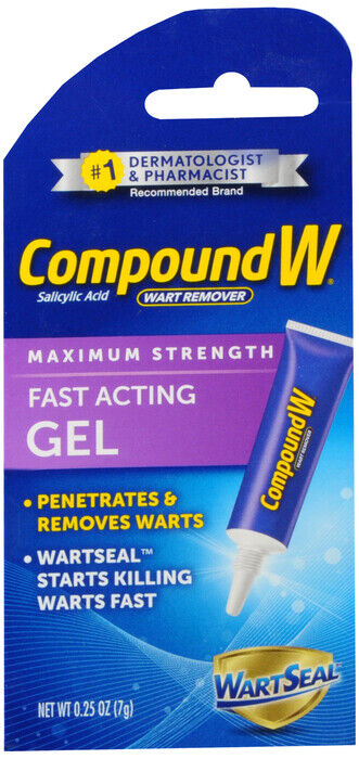 Compound W Maximum Strength Wart Remover Fast Acting Gel 0.25 OZ  x 2