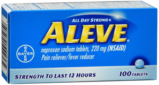 Aleve Tablet 100 count total       2 bottles on 50