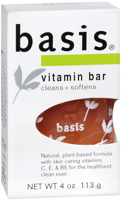 Basis VITAMIN Bar Cleans + Softens 4oz Bars ( 2 bars )