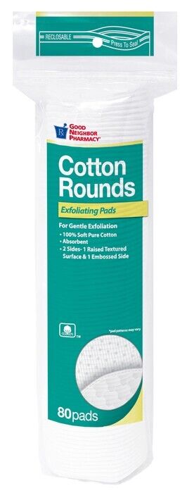 GNP Cotton Exfoliating Rounds 80ct