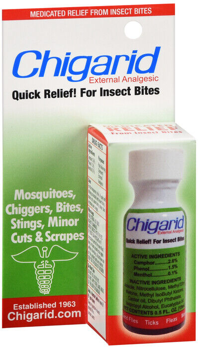 CHIGARID LIQUID 0.5oz insect bites chigger bug relief pain & itching ( 6 pack )