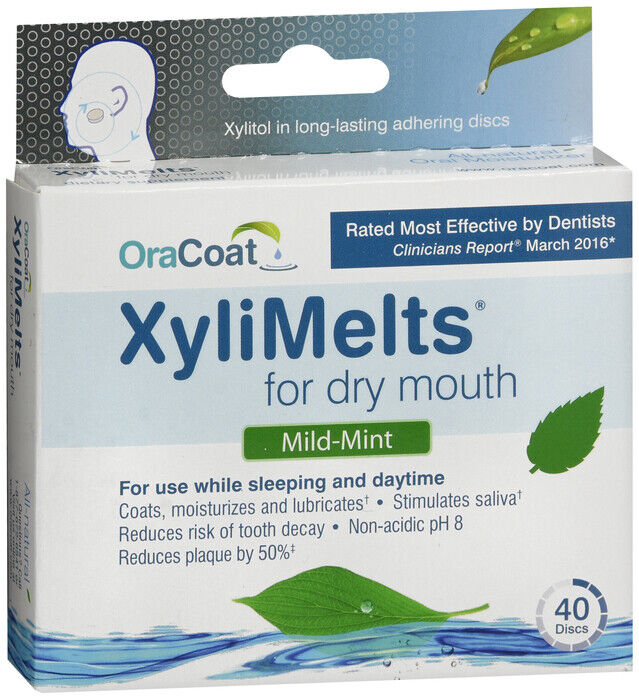 XYLIMELTS DRY MOUTH DISCS 40CT   X 4