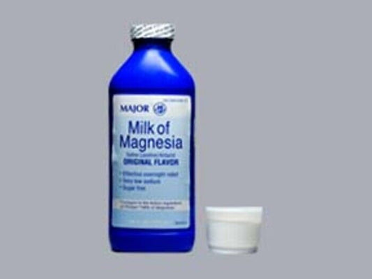 Major Milk of Magnesia Original Flavor 16oz Each -4 Pack -