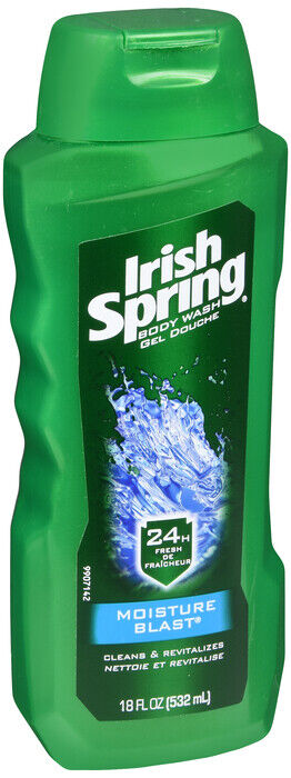 IRISH SPRING BODY WASH MOISTURE  BLAST 18OZ  X 2 BOTTLES