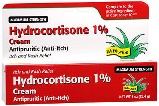 Taro Hydrocortisone 1% Cream 1oz with Aloe