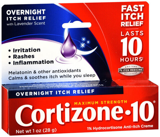 CORTIZONE-10 OVERNIGHT ITCH CREME 1OZ