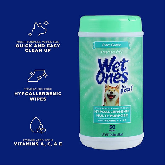 Wet Ones Dogs Hypoallergenc Fragrance-FreeWipe 50ct