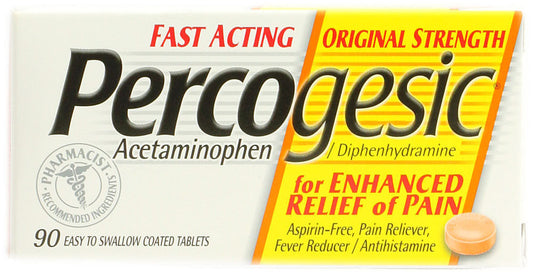 Percogesic Aspirin-Free, Pain Reliever, Fever Reducer Tablets - 90 ea  x 2