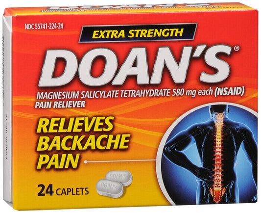 DOANS EXTRA STRENGTH CAPLETS 24CT  x 3 boxes