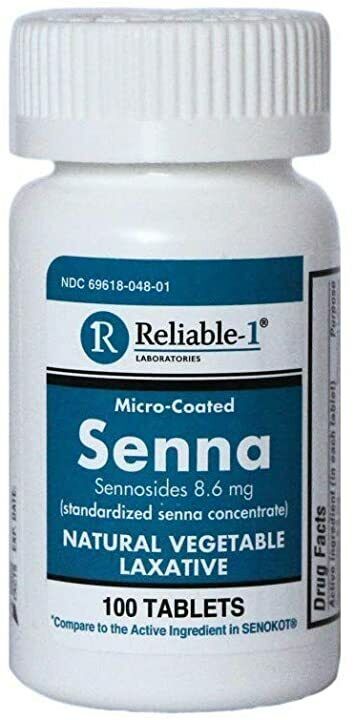 SENNA 8.6 MG TAB 100CT RELIABLE