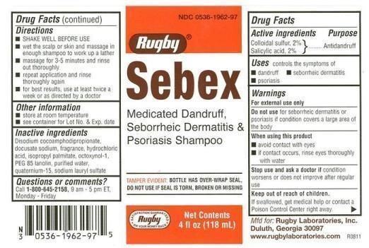 SEBEX SHAMPOO 4oz  SALICYLIC ACID & SULFUR SHAMPOO  x  12 BOTTLES