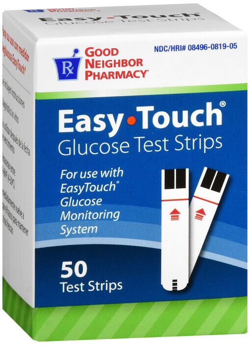 GNP EASYTOUCH GLUCOSE TEST STRIP 50CT