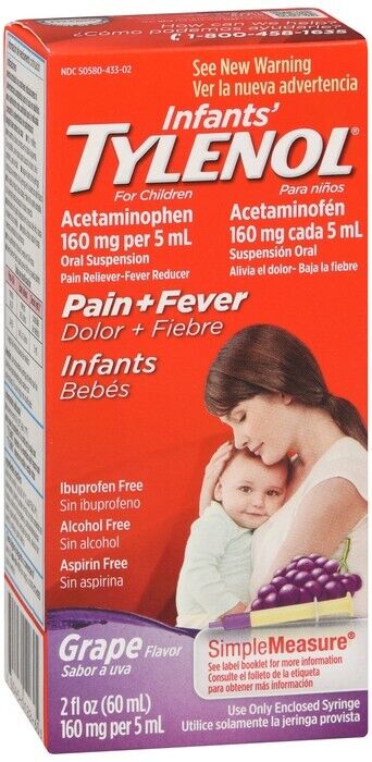 TYLENOL INFANT SUSP GRAPE 2OZ acetaminophen ORAL SUSP 160 MG/5M