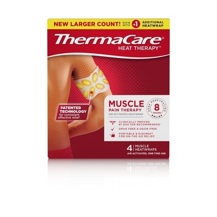 THERMACARE HEAT THERAPY 8HR MUSCLE PATCH 4CT