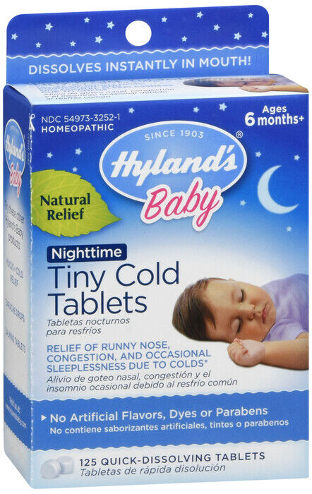 HYLAND'S BABY TINY NIGHTTIME COLD TABLET 125CT