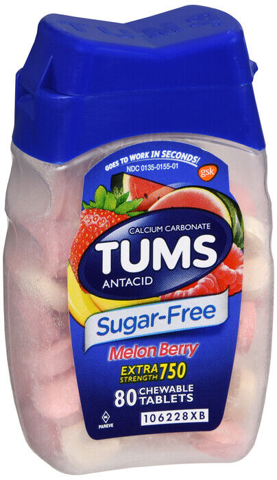 TUMS SUGAR FREE CHEW MELON BERRY 80CT