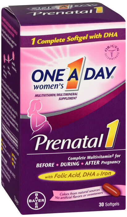 ONE-A-DAY WOMENS PRENATAL 1 SOFTGEL 30CT