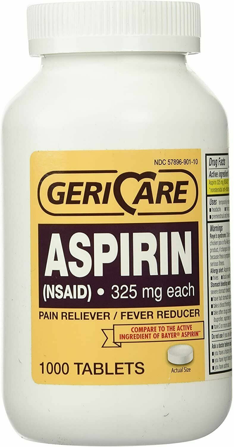 ASPIRIN 325MG TABLET 1000CT GERI-CARE