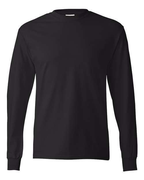 Hanes Brand  6 oz. 100% Cotton Long Sleeve T-Shirt Mens S-3XL Tagless Tee