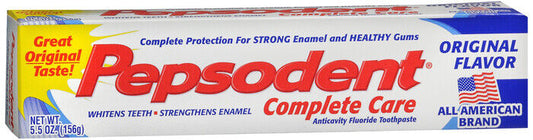 Pepsodent Complete Care Anticavity Fluoride Toothpaste Original 5.5 Oz 12 Pack