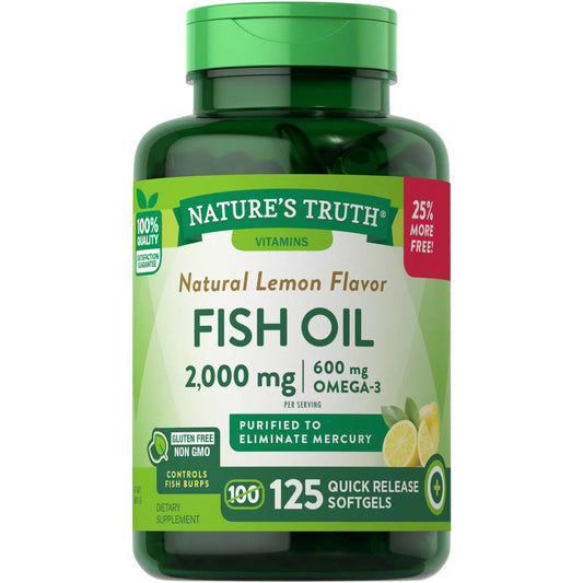 FISH OIL 2000MG LEMON SGC 125CT NATURE'S  TRUTH