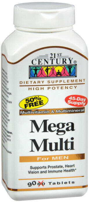 MULTIVITAMIN MEGA MEN TABLET 90CT 21ST CENTURY