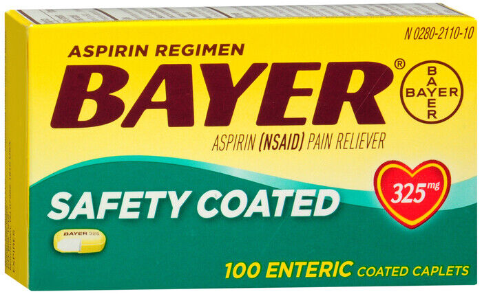 BAYER ASPIRIN CAPLET 325MG 100CT