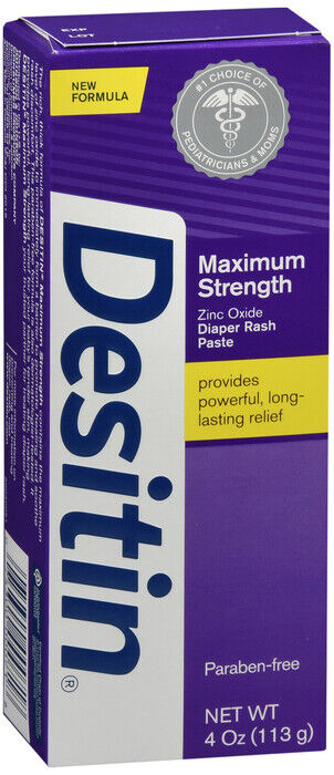 DESITIN PASTE MAX STRENGTH 4OZ   cod liver oil/zinc oxide TOPICAL PASTE (G) 40 %