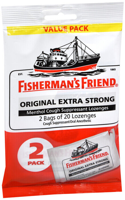 Fisherman's Friend Menthol Cough Suppressant Natural  40 Lozenges Each