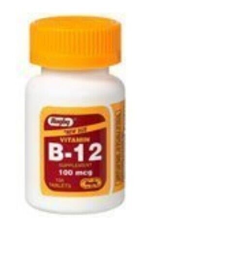 Rugby Vitamin B-12 100 MCG Tablet Nervous System Health 100 Count