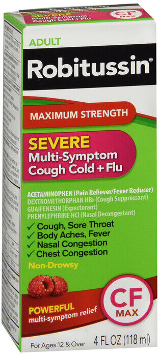 ROBITUSSIN SEVERE MS LIQ C/C/F 4OZ