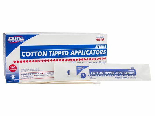 COTTON TIP APPLICATOR 6" STERILE APR 100X2