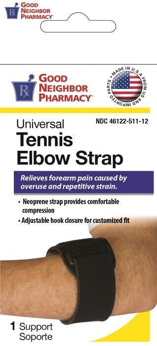 GNP TENNIS ELBOW STRAP NEO BLACK UNIV