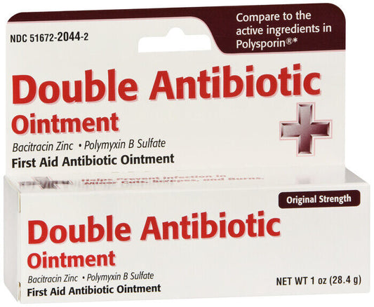 DOUBLE ANTIBIOTIC OINTMENT 1 OZ   bacitracin zinc/polymyxin B TOPICAL OINT. (G)