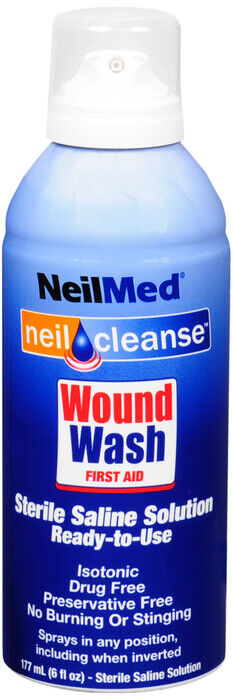 WOUND WASH NEILCLEANSE STERILE SALINE 6OZ