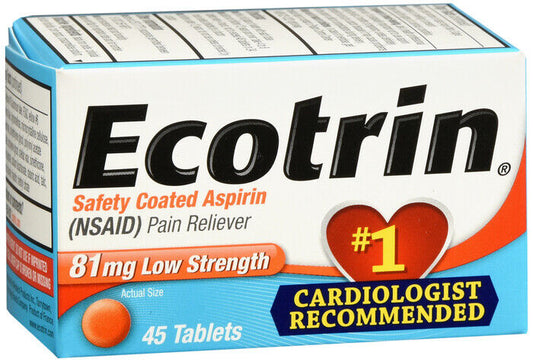 ECOTRIN 81MG TABLET 45CT