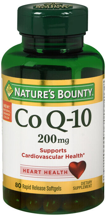 COQ-10 200MG 80CT SOFTGEL Q-SORB NATURES BOUNTY