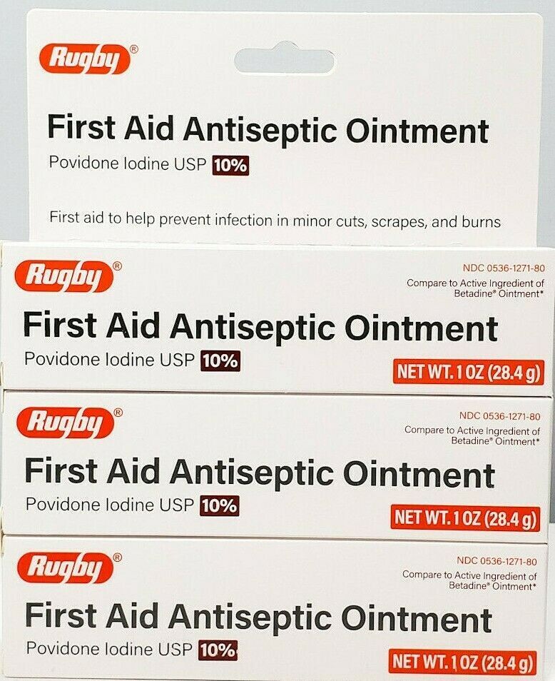 Povidone Iodine 10% First Aid Ointment 1oz -3 Pack