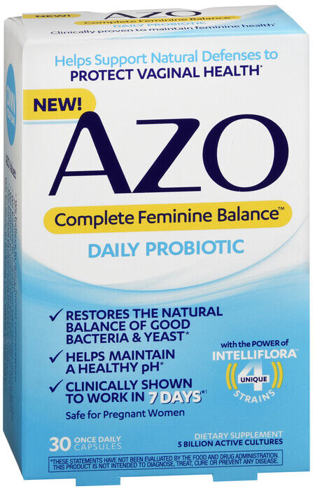 AZO COMPLETE FEMININE BALANCE CAP 30CT