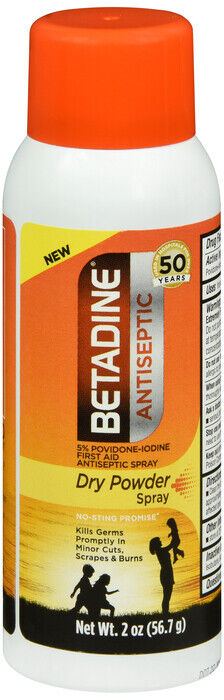 BETADINE ANTISEPTIC DRY POWDER SPRAY 2OZ