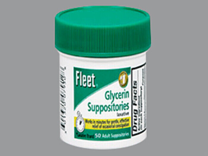 FLEET GLYCERIN SUPPOSITORY 50CT   glycerin RECTAL SUPP.RECT ADULT